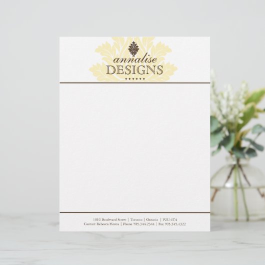 Classy Salon en Spa Letterhead Briefhoofd Ontwerp (Staand voorkant)