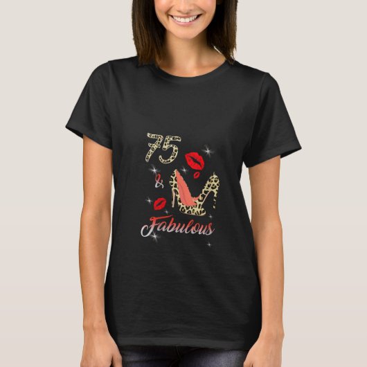 Classy Sassy 75 Fabulous High Hiel Leopard T-shirt (Voorkant)