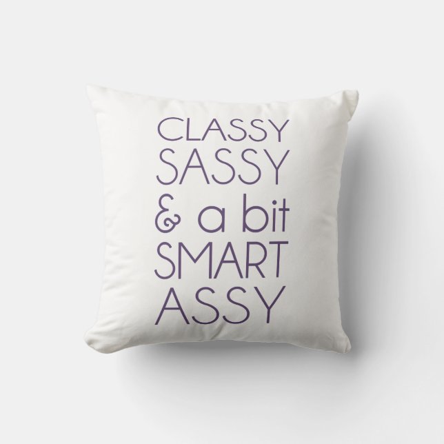 Classy Sassy en Bit Smart Assy Kussen (Voorkant)