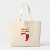 Classy Sassy en Hot Pepper Diva Grote Tote Bag (Voorkant)