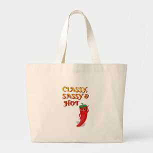 Classy Sassy en Hot Pepper Diva Grote Tote Bag