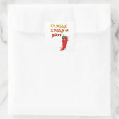 Classy Sassy en Hot Pepper Diva Vierkante Sticker (Tas)
