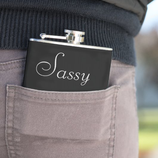 Classy Sassy Girl Text> Girly Hip Flasks Heupfles (Voorbeeld)