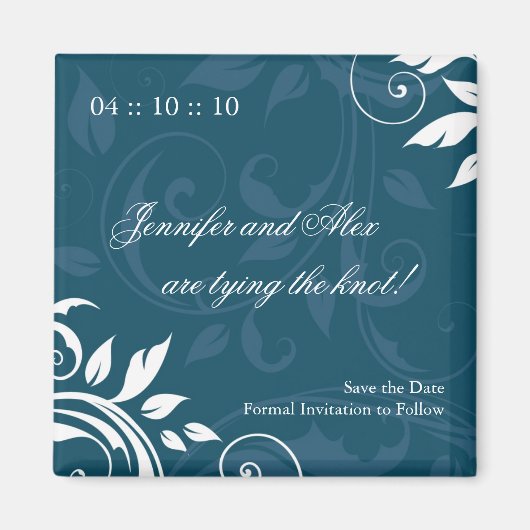 Classy Save the Date Mariage Magnet (Devant)