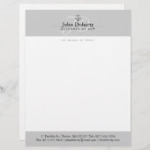 Classy Scales of Justice | Beroepsbeoefenaars Persoonlijk Briefhoofd (Voorkant / Achterkant)