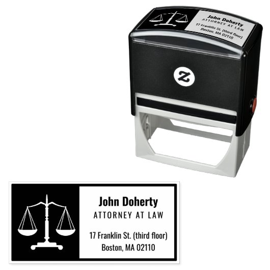 Classy Scales of Justice | Wettelijke Kantoor Zelfinktende Stempel (In situ)