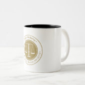 Classy Scales of Justice | Wettelijke vennootschap Tweekleurige Koffiemok (Voorkant rechts)