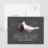 Classy schoolbord meneer en mevrouw Birds Dank u Briefkaart (Voorkant / Achterkant)