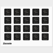 Classy Script Afstudeerder Party Bedankt Envelope  Vierkante Sticker (Vel)