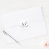 Classy Script Afstudeerder Party Envelope Seal Vierkante Sticker (Envelop)
