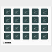 Classy Script Afstudeerder Party Envelope Seal Vierkante Sticker (Vel)