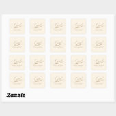 Classy Script Afstudeerder Party Envelope Seal Vierkante Sticker (Vel)