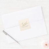 Classy Script Afstudeerder Party Envelope Seal Vierkante Sticker (Envelop)