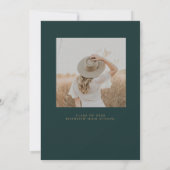 Classy Script Afstuderen Announcement Kaart (Achterkant)