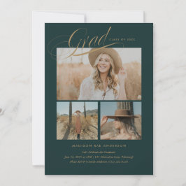 Classy Script Afstuderen Announcement Kaart