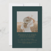 Classy Script Afstuderen Announcement Kaart (Achterkant)