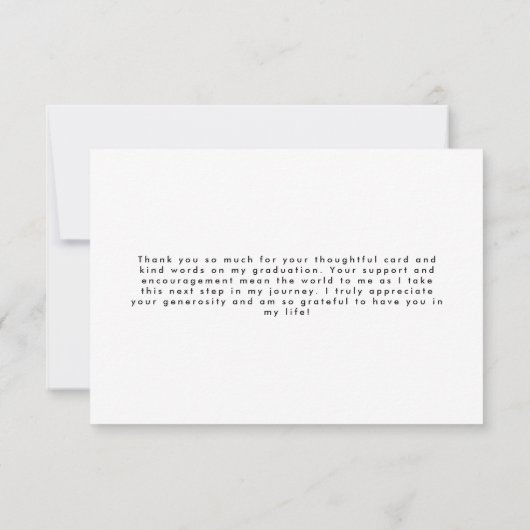 Classy Script Afstuderen-bedankkaart Bedankkaart (Achterkant)