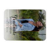 Classy Script Afstuderen twee Afstuderen foto's Magneet (Horizontaal)
