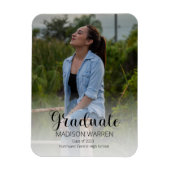 Classy Script Afstuderen twee Afstuderen foto's Magneet (Verticaal)