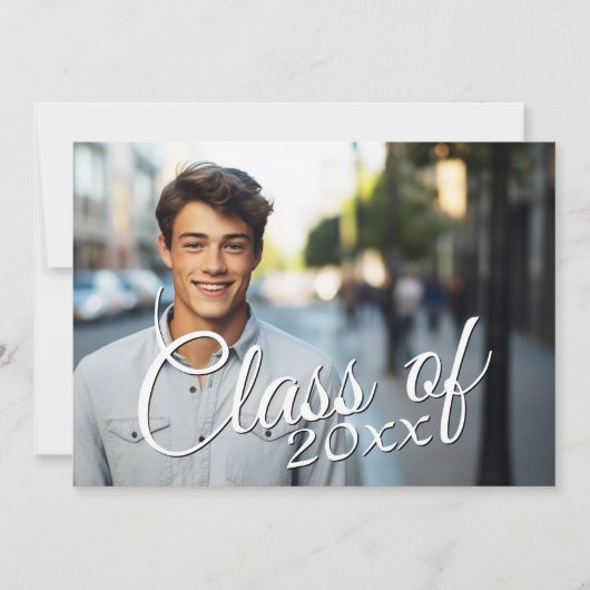Classy Script Faire-part Party (Devant)