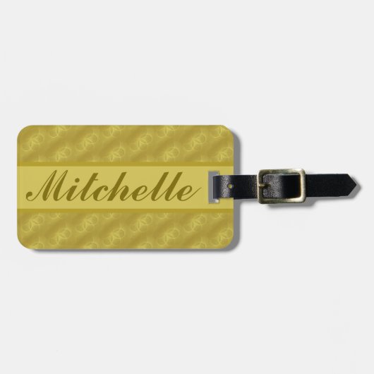 Classy Scriptograaf Monogrammed Bagagelabel (Voorkant horizontaal)