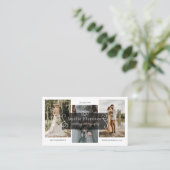 Classy Scroll Black naamplaat bruiloft fotograaf Visitekaartje (Staand voorkant)