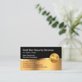 Classy Security Services Star Emblem Visitekaartje (Staand voorkant)