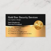Classy Security Services Star Emblem Visitekaartje (Voorkant)