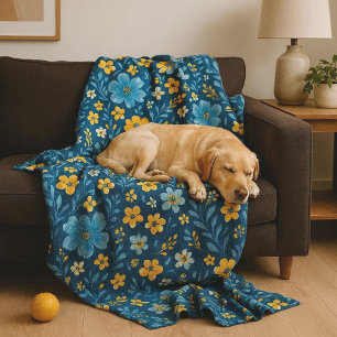 Classy Shabby Chic Franse Floral Art Patroon Dekbe Fleece Deken