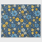 Classy Shabby Chic Franse Floral Art Pattern Cadeaupapier (Vlak)
