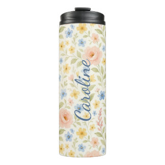Classy Shabby Chic Franse Floral Art Pattern Thermosbeker
