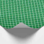 Classy Shamrock Green White Check Pattern Cadeaupapier (Hoek)