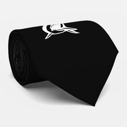 Classy Shark Black Stropdas (Opgerold)
