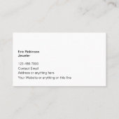 Classy Sieraden Thema Glitzy Visitekaartjes (Achterkant)