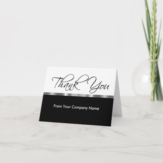 Classy Silver Design - Hartelijk dank voor uw kaar Bedankkaart (Voorkant)