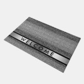 Classy Silver Glitter Welkom Deurmat (Schuin)