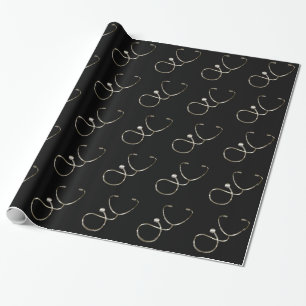 Classy Silver Kijk Stethoscope Medical Theme Cadeaupapier