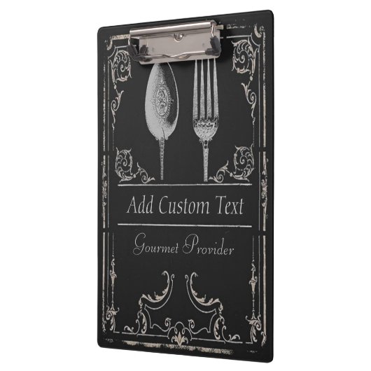  Classy  Silver Spoon Fork op Black Klembord (Links)