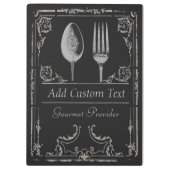  Classy  Silver Spoon Fork op Black Klembord (Achterkant)