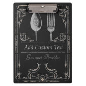  Classy  Silver Spoon Fork op Black Klembord (Voorkant)