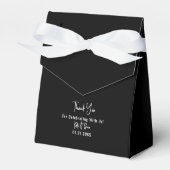 Classy Simple Black and White Wedding Bedankdoosjes (Voorkant Zijde)