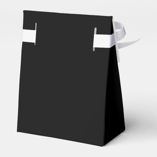 Classy Simple Black and White Wedding Bedankdoosjes (Achterkant)