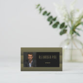 Classy Simple Black Gold Professional-foto Visitekaartje (Staand voorkant)