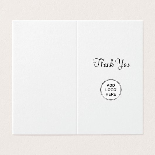 Classy Simple Budget Logo Sjabloon Dank u wel kaar (Buitenkant ongevouwen)