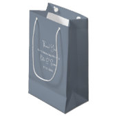 Classy Simple Dusty Blue Wedding Klein Cadeauzakje (Voorkant Gekanteld)