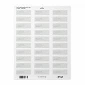 Classy Simple Ivory White Leather Texture Address Etiket (Full Sheet)
