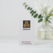 Classy Simple Logo Visitekaartje (Staand voorkant)