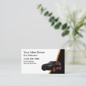 Classy Simple Uber Driver Ride Hailing  Visitekaartje (Staand voorkant)