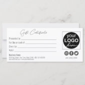 Classy Solid Silver Bow Elegant Black Gift Card (Achterkant)