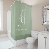 Classy Sophisticated Elegant Monogram A Custom Douchegordijn (In situ)